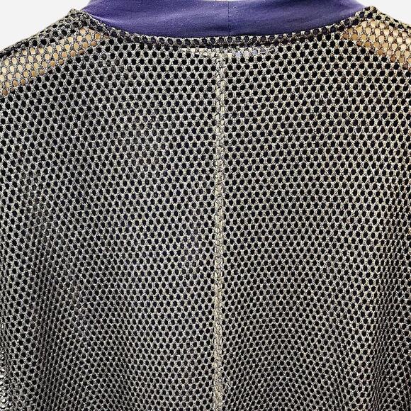 Wolford Mesh overlay t shirt Blue Gold Size arge Used Excellent Condition - Picture 7 of 7